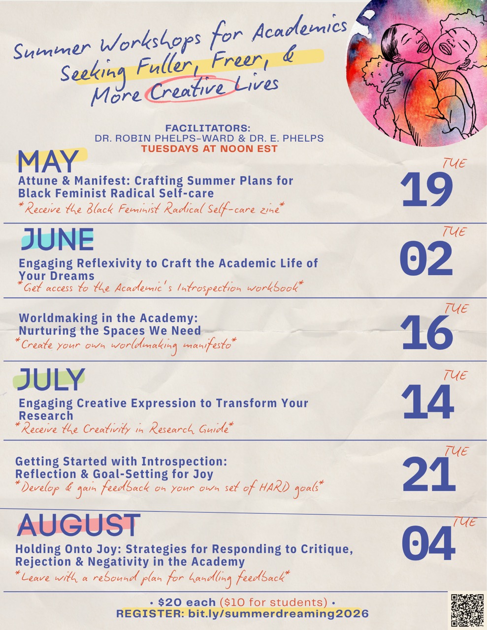 Summer Workshops for Academics 2026 flyer